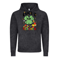 Vintage Black lucky teacher Vintage Hoodie - MaliasSmallBusiness