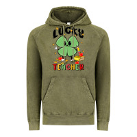 Vintage Olive lucky teacher Vintage Hoodie - MaliasSmallBusiness