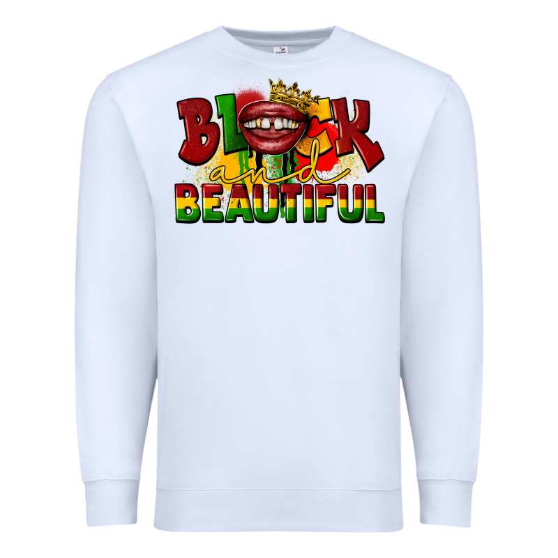 Black And Beautiful Premium Sweatshirt by CowGirlArtShop | Teevron