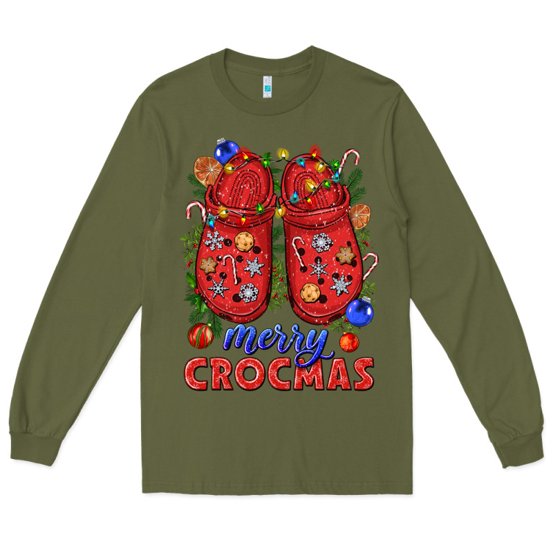 Merry Crocmas Long Sleeve Tee by NancyCooperArtShop | Teevron