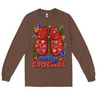 Chestnut Merry crocmas Long Sleeve Tee - NancyCooperArtShop