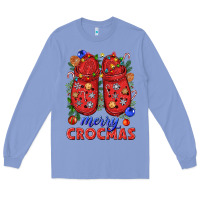 Colony Blue Merry crocmas Long Sleeve Tee - NancyCooperArtShop