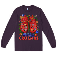 Plum Merry crocmas Long Sleeve Tee - NancyCooperArtShop