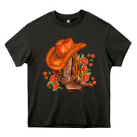 Asphalt orange  cowgirl  and roses Heavy Core Tee - AdoDesignShop