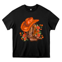 Black orange  cowgirl  and roses Heavy Core Tee - AdoDesignShop