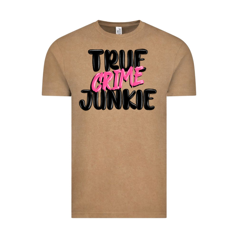 True Crime Junkie Vintage Tee by MaliasSmallBusiness | Teevron