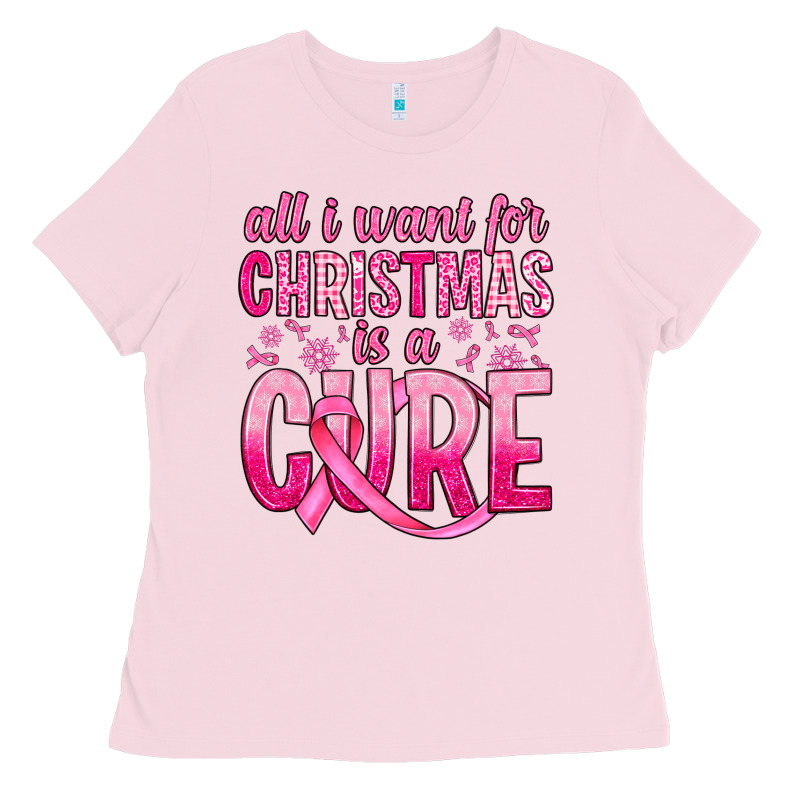 All I Want For Christmas Is A Cure Ladies Tee by JahusDesignShop | Teevron