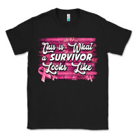 Black This is what a survivor looks like Breast Cancer Classic Tee - NancyCooperArtShop