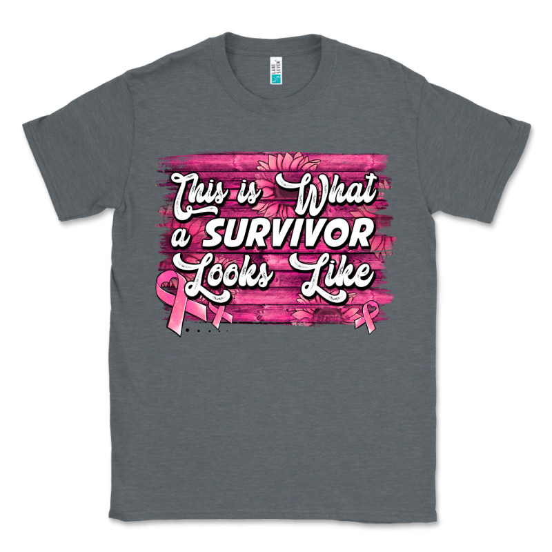 This Is What A Survivor Looks Like Breast Cancer Classic Tee by NancyCooperArtShop | Teevron