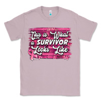 Lilac This is what a survivor looks like Breast Cancer Classic Tee - NancyCooperArtShop