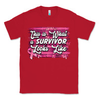 Red This is what a survivor looks like Breast Cancer Classic Tee - NancyCooperArtShop