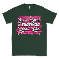 Sports Green This is what a survivor looks like Breast Cancer Classic Tee - NancyCooperArtShop