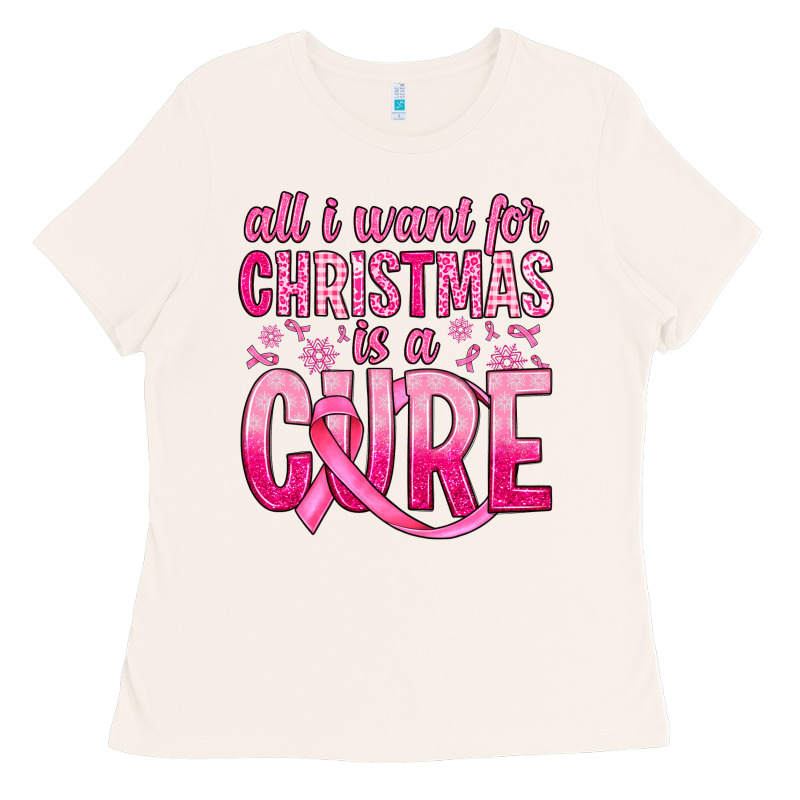 All I Want For Christmas Is A Cure Ladies Tee by JahusDesignShop | Teevron