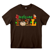 Chocolate Brown welcome fall Heavy Core Tee - AdoDesignShop
