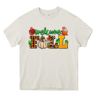 Cream welcome fall Heavy Core Tee - AdoDesignShop