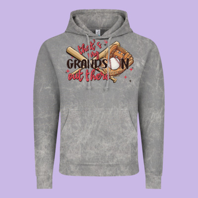 That's My Grandson Out There Vintage Hoodie Designed By Maliassmallbusiness