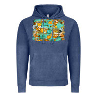 Vintage Denim western fall vibes background Vintage Hoodie - Jasminsmagicworld