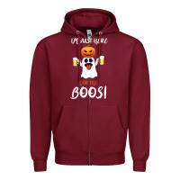 Burgundy I'm Just Here For The Boos Zipper Hoodie - Bettercallsaul
