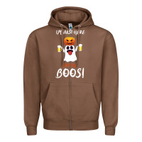 Chestnut I'm Just Here For The Boos Zipper Hoodie - Bettercallsaul