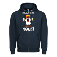 Navy I'm Just Here For The Boos Zipper Hoodie - Bettercallsaul