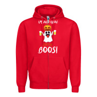 Red I'm Just Here For The Boos Zipper Hoodie - Bettercallsaul