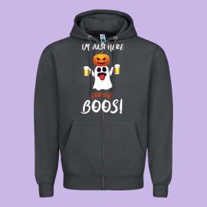 I'm Just Here For The Boos Zipper Hoodie Designed By Bettercallsaul