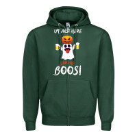 Sports Green I'm Just Here For The Boos Zipper Hoodie - Bettercallsaul