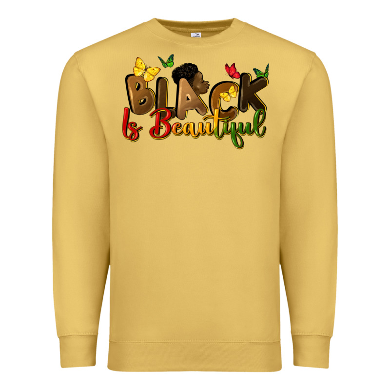 Black Is Beautiful Premium Sweatshirt by CowGirlArtShop | Teevron