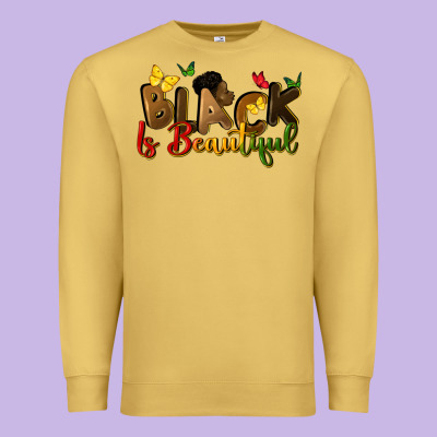 Black Is Beautiful Premium Sweatshirt Designed By Cowgirlartshop