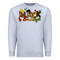 Heather Grey black is beautiful Premium Sweatshirt - CowGirlArtShop