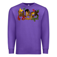 Purple black is beautiful Premium Sweatshirt - CowGirlArtShop