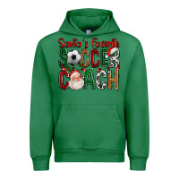 Emerald Santa's Favorite Soccer Coach For Christmas Urban Hoodie - FaDigitalArtStudio