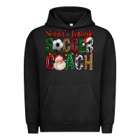 Pigment Black Santa's Favorite Soccer Coach For Christmas Urban Hoodie - FaDigitalArtStudio
