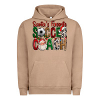 Pigment Burro Santa's Favorite Soccer Coach For Christmas Urban Hoodie - FaDigitalArtStudio