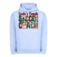 Pigment Grape Ice Santa's Favorite Soccer Coach For Christmas Urban Hoodie - FaDigitalArtStudio
