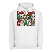 Pigment Lunar Rock Santa's Favorite Soccer Coach For Christmas Urban Hoodie - FaDigitalArtStudio