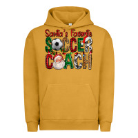 Pigment Peanut Butter Santa's Favorite Soccer Coach For Christmas Urban Hoodie - FaDigitalArtStudio