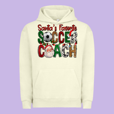 Santa's Favorite Soccer Coach For Christmas Urban Hoodie Designed By Fadigitalartstudio