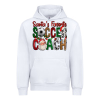 White Santa's Favorite Soccer Coach For Christmas Urban Hoodie - FaDigitalArtStudio