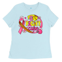 Baby Blue breast cancer go fight cure softball Ladies Tee - JahusDesignShop