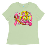 Matcha breast cancer go fight cure softball Ladies Tee - JahusDesignShop