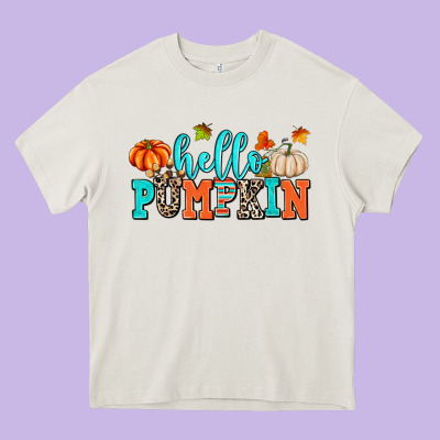 Hello Pumpkin Heavy Core Tee Designed By Adodesignshop