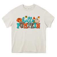 Cream hello pumpkin Heavy Core Tee - AdoDesignShop
