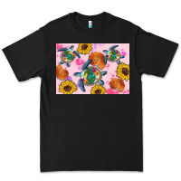 Black Sunflowers Turtle Premium Tee - Artiststas