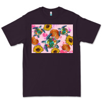 Plum Sunflowers Turtle Premium Tee - Artiststas