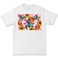 White Sunflowers Turtle Premium Tee - Artiststas