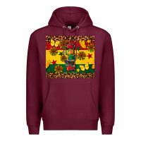 Burgundy power juneteenth Premium Hoodie - CowGirlArtShop