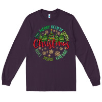 Plum Christmas Vibes Long Sleeve Tee - MaliasSmallBusiness