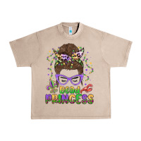 French Oak bead princess messy bun mardi gras Urban Heavy Tee - MaliasSmallBusiness