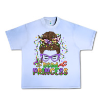 Grape Ice bead princess messy bun mardi gras Urban Heavy Tee - MaliasSmallBusiness